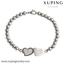 bracelet-6-xuping fashion stainless steel jewelry,indian heart bead bracelets